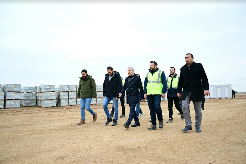 Başkan Çınar, Topsöğüt Mahallesinde Yapımı Devam Eden Sanayi Sitesindeki Çalışmaları İnceledi