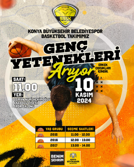 Büyükşehir Belediyespor Basketbol Takımı Genç Yetenekleri Arıyor