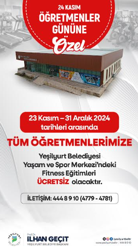 Yeşilyurt Belediyesi’nden Öğretmenlere Ücretsiz Fitness Eğitimi